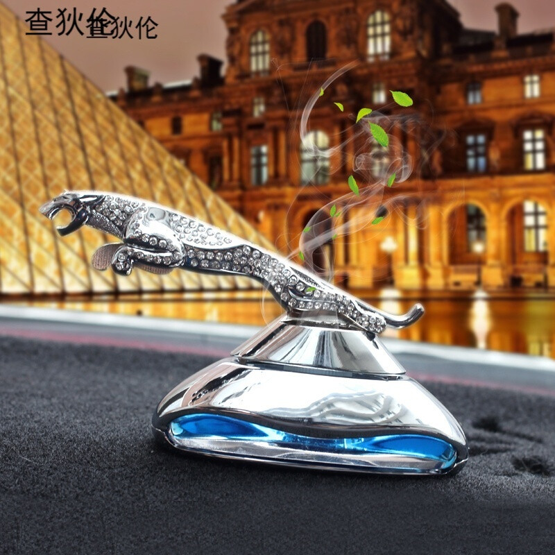 汽車(chē)擺件 香水座車(chē)載香水?dāng)[件金屬水晶金錢(qián)豹子 車(chē)內(nèi)飾品 捷豹路虎寶馬奧迪奔馳凱迪拉克保時(shí)捷擺件 金色豹子(金屬材質(zhì))
